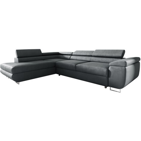Ecksofa, links umwandelbar, 4-sitzig Lyam Dunkelgrau