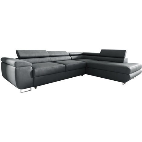 Ecksofa, rechts umwandelbar, 4-Sitzer Lyam Dunkelgrau
