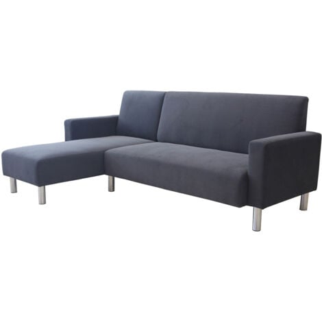 Ecksofa reversibel aus Stoff "Rio" - 4 Personen - Grau