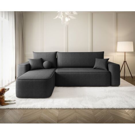 Ecksofa Schlafsofa Sofa AGEPO Stoff Curio Grafit Ottomane Links