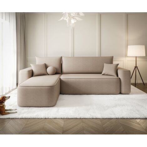Ecksofa Schlafsofa Sofa AGEPO Stoff Curio Toffee Ottomane Links
