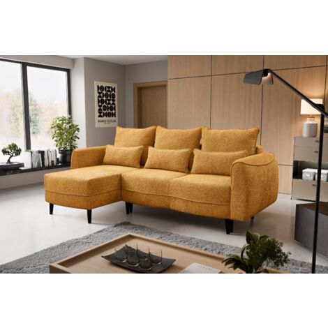 Ecksofa Selio mit Schlaffunktion und Bettzeugcontainer Golden Links