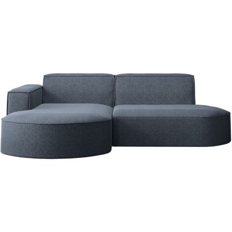 Ecksofa, Sofa L form, Couch L form MODENA L STUDIO stoff Neve Blau Links