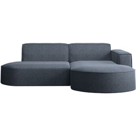 Ecksofa, Sofa L form, Couch L form MODENA L STUDIO stoff Neve Blau Rechts