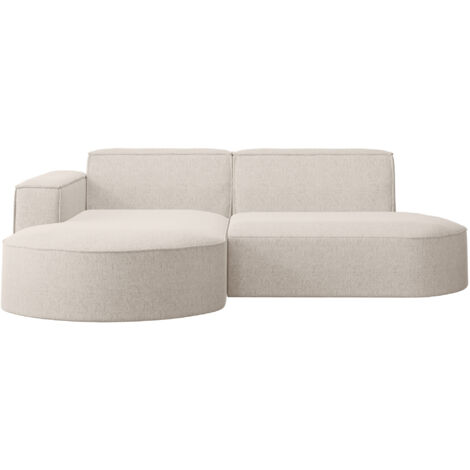 Ecksofa, Sofa L form, Couch L form MODENA L STUDIO stoff Neve Ecru Links