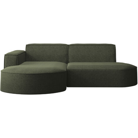 Ecksofa, Sofa L form, Couch L form MODENA L STUDIO stoff Neve Olive Links