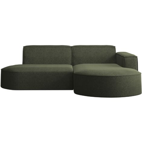 Ecksofa, Sofa L form, Couch L form MODENA L STUDIO stoff Neve Olive Rechts