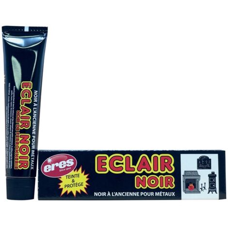 Eclair noir N°8 75gr – Teinte pour métaux – Aspect mat ou brillant – Protection durable pour cuisinières en fonte et ferronneries