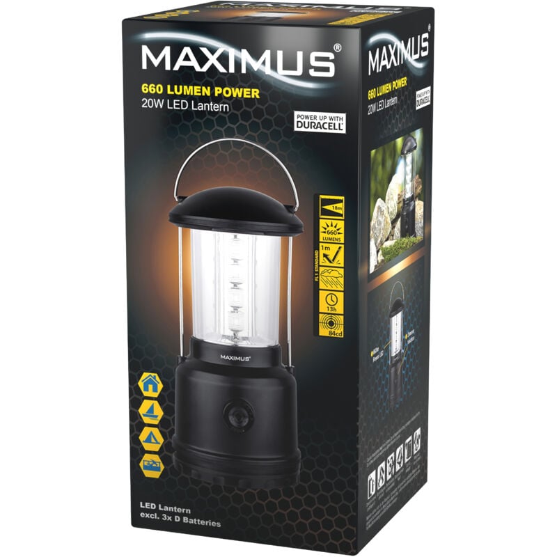 Maximus - Lanterne 660lm 20w ipx44 réglable