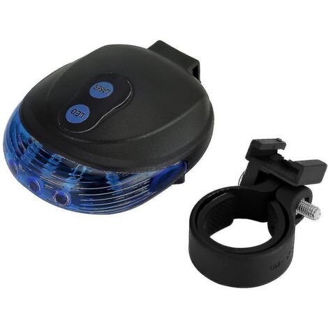 Éclairage arrière étanche pour vélo, feu arrière LED laser de sécurité, accessoires de vélo, étoile LightBlue 2
