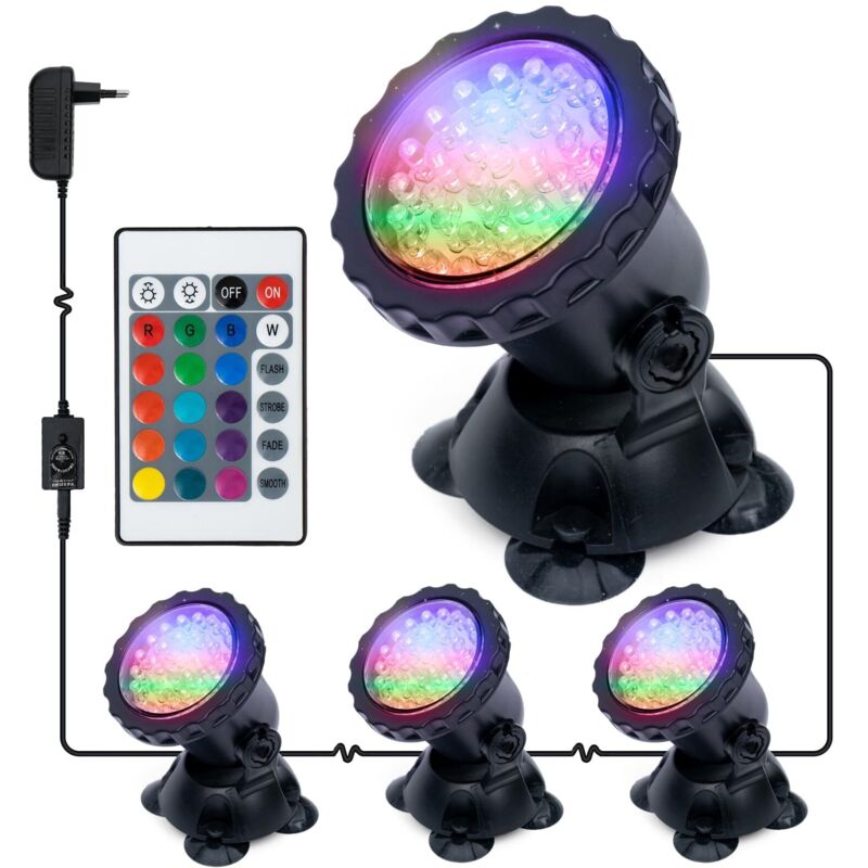 Eclairage Bassin Eclairage Piscine - Projecteur Piscine LED Submersibles imperméables RGB Lampe spot, Eéglable IP68 Étanche Lampe Lumières pour Eclairage Bassin Eclairage Piscine - Projecteur Piscine LED Submersibles imperméables RGB Lampe spot, Eéglable IP68 Étanche Lampe Lumières pour
