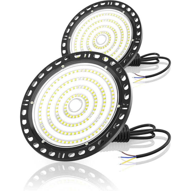 Clairage d'atelier, projecteur led industriel, éclairage de garage, lumière blanche froide 6 500 k, plafonnier étanche IP65 pour garage, atelier,
