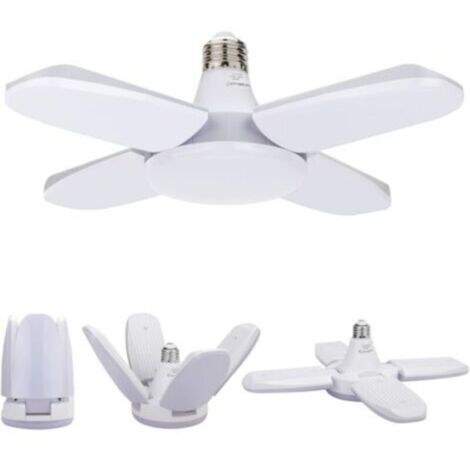 Éclairage de garage à LED, lumière de garage transformable 60W E27 6500K 4800lm