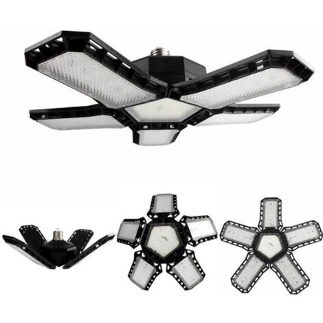 Éclairage de garage - LED - 80W - 15000 lumens - Déformable - E27/E26 - 360°