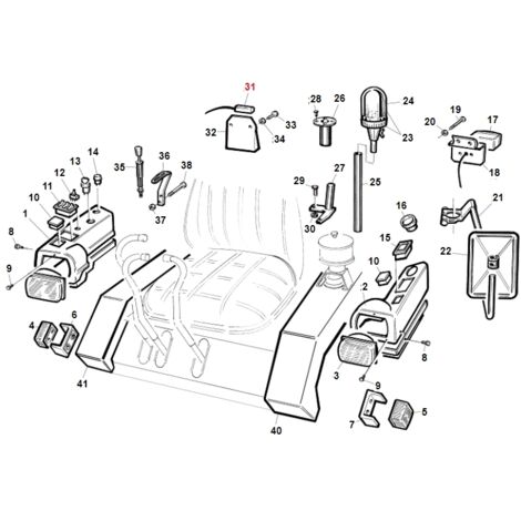 Eclairage de la plaque d'immatriculation TURBOGRASS TURBO1 TURBO2 ORIGINAL GIANNI FERRARI 00.40.00.0550