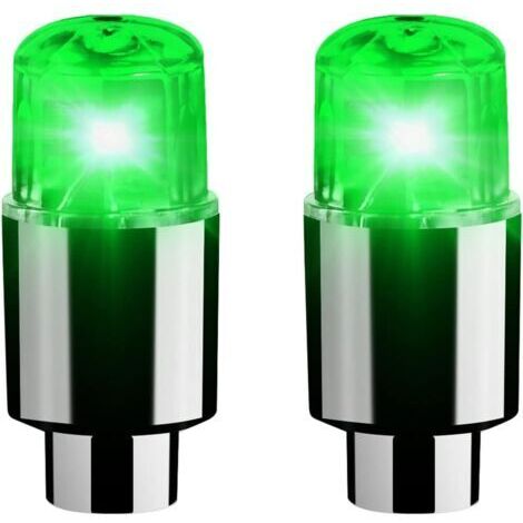 Éclairage de moyeu de roue, éclairage LED de valve de pneu Éclairage LED de bouchon de valve de pneu, témoin de détection intelligent de bouchon de valve de pneu (lumière verte)