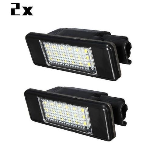 Éclairage de plaque d'immatriculation arrière à 18 LED SMD 6000K pour Peugeot 106 207 307 308 406 407 508 et Citroën C3 C4 C5 C6 C8--