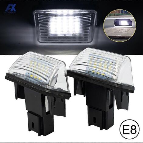 Éclairage de plaque d'immatriculation arrière à LED pour Citroën C3 C4 Picasso C5 Berlingo Saxo Xsara, garantie 2 ans.
