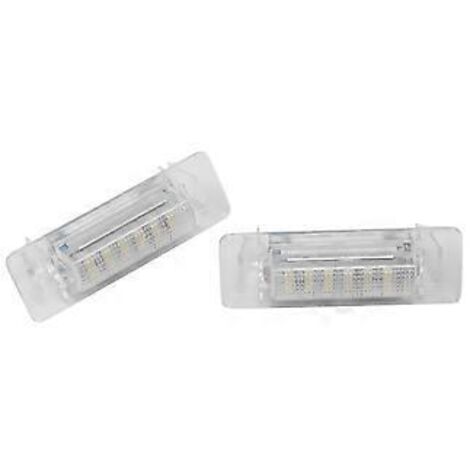 Éclairage de plaque d'immatriculation LED blanc 6500K pour Mercedes-Benz W210, W202, E300, E55 et C230 (sans erreur).