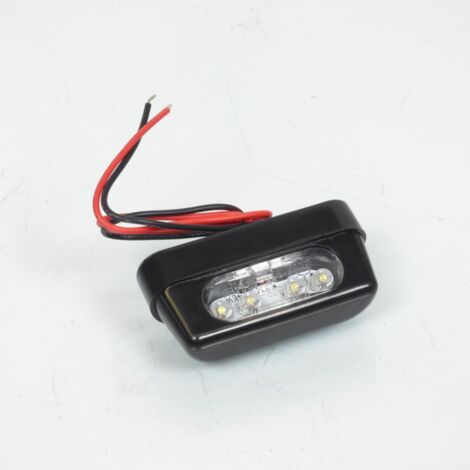 Éclairage de plaque d'immatriculation noir à LED 12V Replay pour