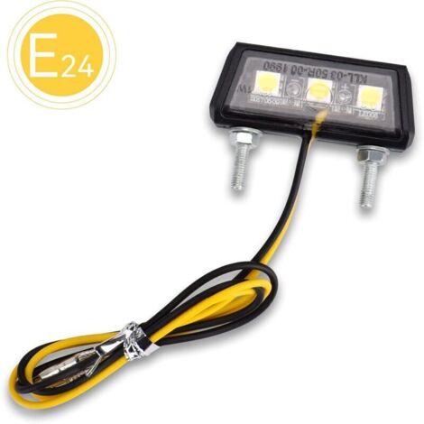 Éclairage de plaque minéralogique LED universel pour moto 12 V Mini micro éclairage de plaque d'immatriculation éclairage de moto