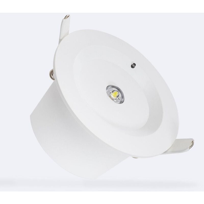 Clairage de Secours led Encastrable 120lm Non Permanent Rond Coupe Ø95 mm 2 w