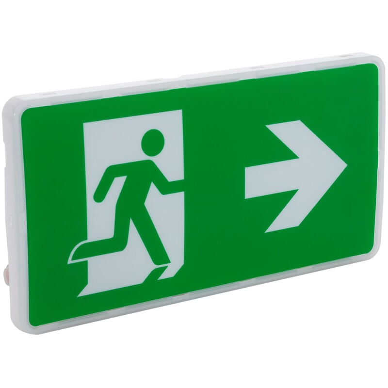 Ledkia - clairage de Secours led Encastré/Saillie 130lm Permanent/Non Permanent avec Panneau IP65 Coupe 150x310 mm 3 w