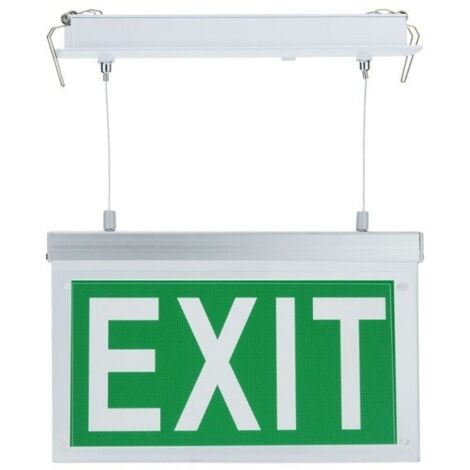 Éclairage de Secours LED Suspendu à Encastrer 2W 3h Batterie avec Pictogrammes - Blanc Froid  - SILUMEN