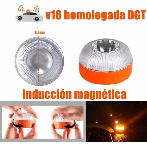 AUTRES Éclairage de Secours, Signal Lumineux stroboscopique V16, Voyant de défaut d'urgence magnétique, Lampe d'avertissement de sécurité, éclairage de Secours à LED pour Voitures et Motos