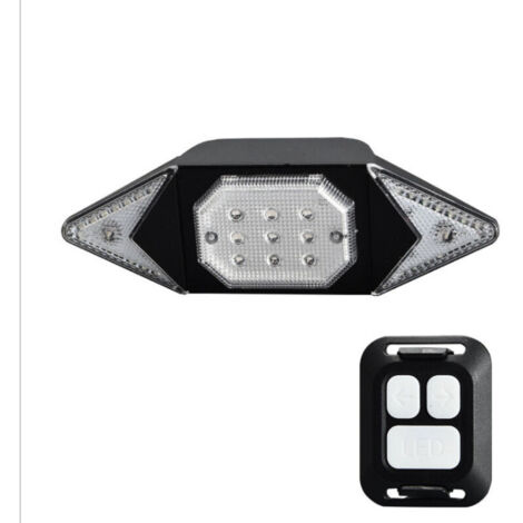 Eclairage de sécurité Feux de vélo arrière, Chargement USB, Télécommande sans fil, Clignotants