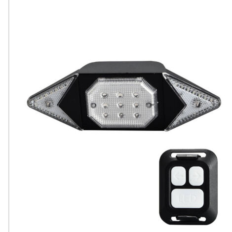Eclairage de sécurité Feux de vélo arrière, Chargement USB, Télécommande sans fil, Clignotants