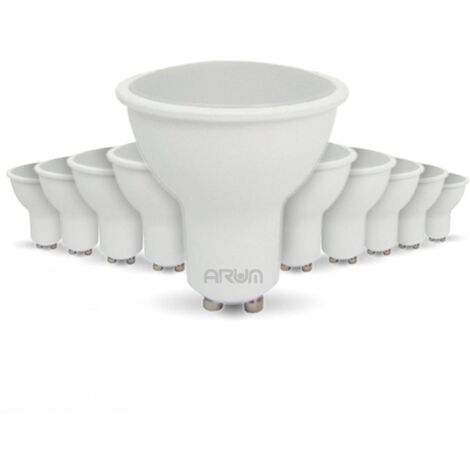 Eclairage Design – Lot de 10 ampoules LED GU10 7.5W – 700 lumens – Blanc chaud 2700K – Angle 110° – Durée de vie 20 000 heures