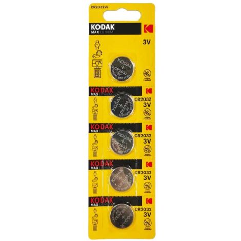 Eclairage Design – Lot de 5 piles bouton CR2032 3V 210mAh – Lithium Manganese Dioxide – Pour appareils électroniques – Dimensions 20.0×3.2 mm