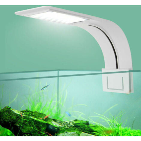 Eclairage et rampe led aquarium Lampe à LED ultra-fine pour aquarium Éclairage d'aquarium Lampe à LED haute luminosité pour aquarium Lampe à LED pour aquarium (boîtier noir X5 lumière bleue et