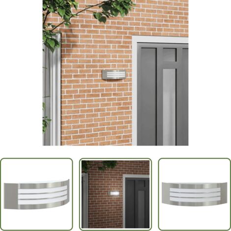 Éclairage extérieur -  Applique Murale Extérieure Argenté 32 x 10 x 10 cm