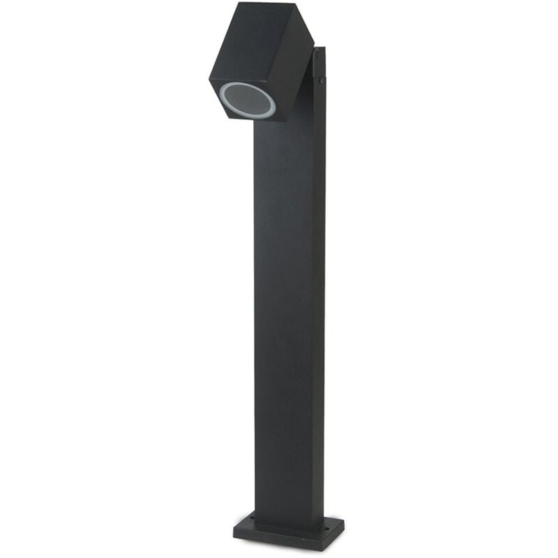 Lampe de borne d'extérieur - Fixation GU10 - IP44 - Noir