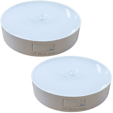 Éclairage intérieur LED, détecteur de mouvement rechargeable, batterie longue durée, veilleuse à détecteur de mouvement, spot rond pour placards/penderies/cuisines.