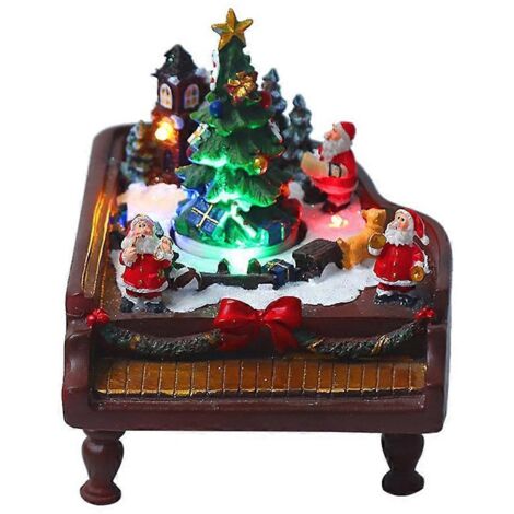 Éclairage LED à thème rivière enneigée pour maison de Noël à rotation dynamique