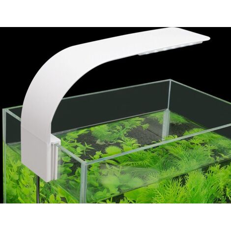 Éclairage LED pour aquarium avec clip ultra-fin pour plantes (blanc, lumière blanche)