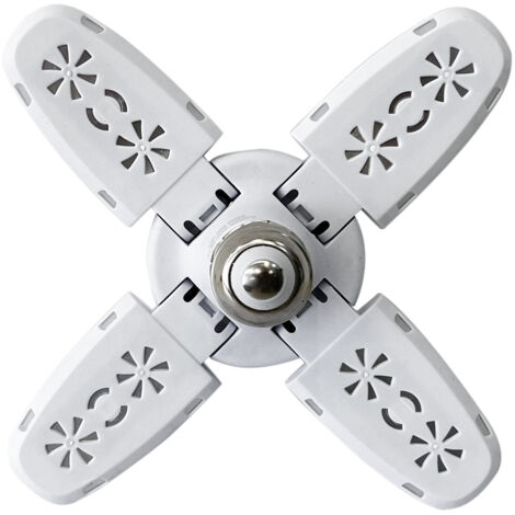 Éclairage LED pour garage - Plafonnier LED à intensité variable pour garage, 38 W, 6000 lm, 6500 K, culot E27/E26, avec 4 panneaux réglables pour garages, ateliers, intérieur, extérieur, entrepôts, éc