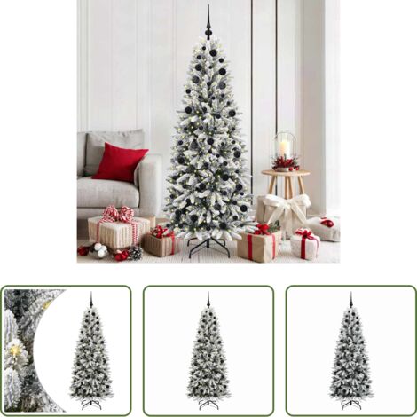 Éclairage LED -  Sapin de Noël artificiel avec 300 LED avec support Blanc 180 cm