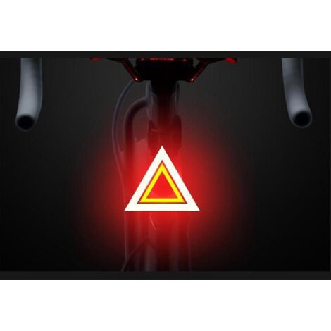 Éclairage LED ultra-lumineux pour vélo, feu avant et arrière, feu arrière pour vélo de route, VTT, cyclisme - Os - Triangle