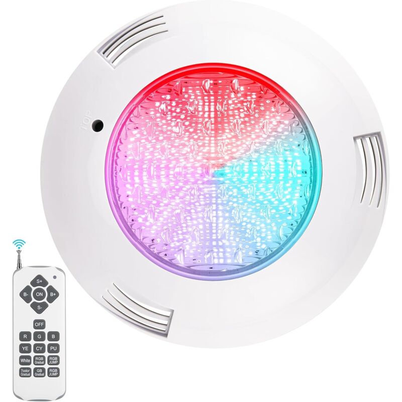 Eclairage Piscine LED, LED Piscine Sous l'eau IP68 Étanche 10 RGB Couleurs, Lampe Piscine avec Télécommande RF, Lumière Piscine pour