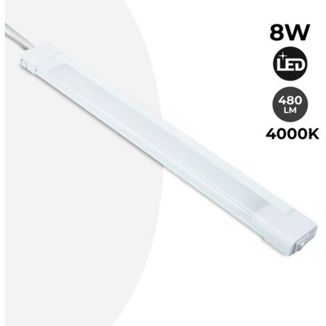 Lumière LED sous-meuble de cuisine avec interrupteur tactile encastrable,  balayage manuel en bois, capteur de