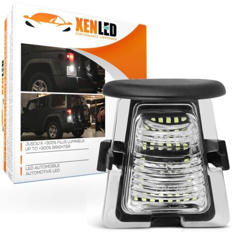 Eclairage plaque LED - Jeep Wrangler JK 2007 à 2018 - Plaque d'immatriculation LED CANBUS Sans erreur