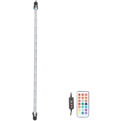 Éclairage pour aquarium avec 39 LED RGB en acrylique, étanche IP68, télécommande, prise UE 100-240 V
