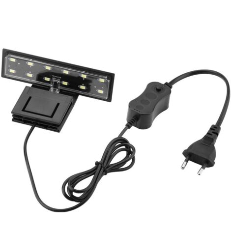 Eclairage pour Aquariums,Lampe LED Nano Aquarium Lampe Aquarium Étanche Clipser Lampe LED Slim Aquarium Lumière Plantes d'éclairage Cultivez éclairage