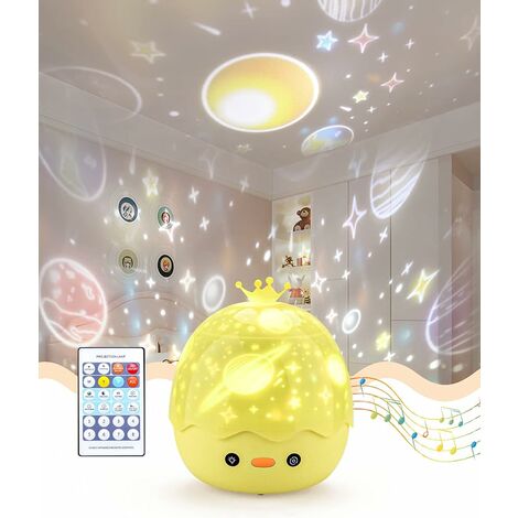 Moredig Veilleuse Enfant, Lampe Projecteur 360°Rotation Romantique,Veilleuse  Bébé Étoiles, Lampes de Chevet Lampes d'ambiance(4 LED 8 Modes d'éclairage  2 Modes de Charge) : : Luminaires et Éclairage