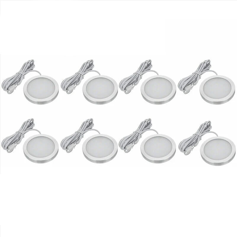 Tonchean - Eclairage pour voiture,Set di 8 Faretti led interni 12V Dia.59.5mm per cucina roulotte camper vw T4 T5 bianco caldo 3000K