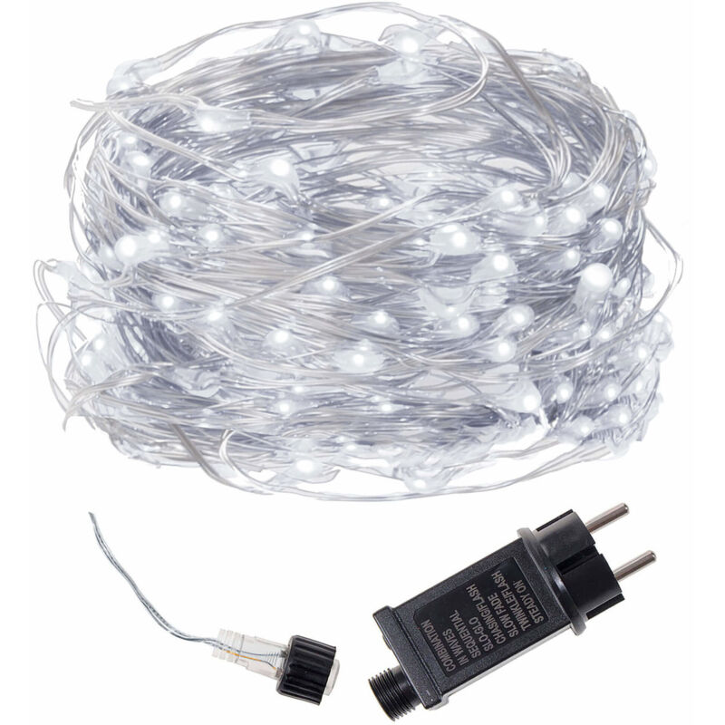 Viking Choice - Eclairage sapin 400 led - blanc froid - 50 m